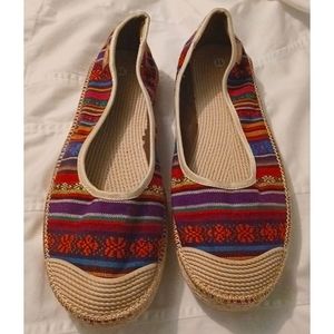 Bop's Multicolored Slip-On Espadrilles, Size 11